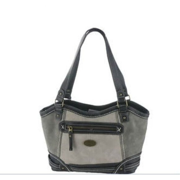 BOC Gray Dove & Black Cronton Vinyl Tote	Bag - Picture 3 of 16